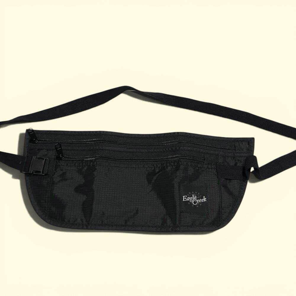 Eagle Creek Undercover Money Belt Black Travel Security Waist Pouch Passport